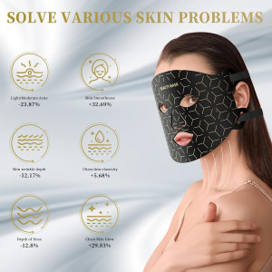 Masque LED visage 850nm NIR anti-âge, fermeté & éclat