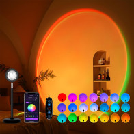 Sunset Lamp Projection with 21 Colors, 180° Rotation & APP Control