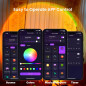 Sunset Lamp Projection with 21 Colors, 180° Rotation, Push Button & APP Control for Party & Bedroom Decor