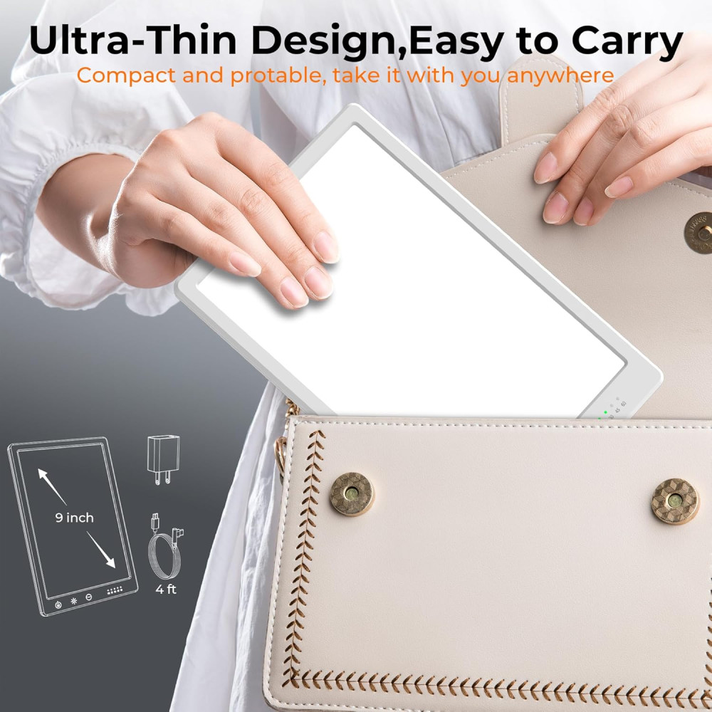 Fitfirst Light Lamp - 15000 Lux Sunlight, Adjustable Timer & Brightness