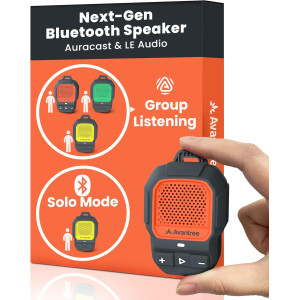 Avantree Auracast Clip-On : Enceinte Bluetooth Étanche IP67