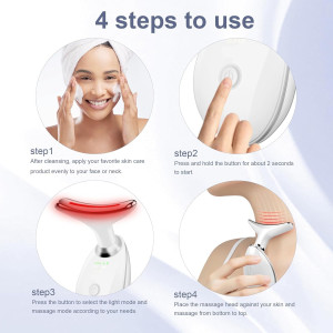 Appareil de Massage Facial LED 7 Couleurs Portable Peau