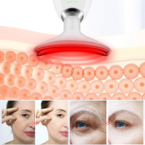 Facial Massager with 7-Color LED Light Therapy for Face & Neck - Portable