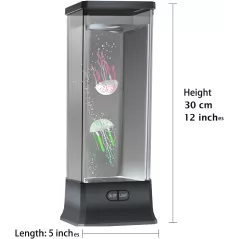 COLORLIFE Lampe de Table Méduse Électrique à Lumière Changeante pour Enfants et Adultes - Noir