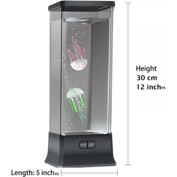 COLORLIFE Lampe de Table Méduse Électrique à Lumière Changeante pour Enfants et Adultes - Noir
