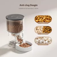 Distributeur Automatique de Nourriture IMIPAW 3L, Portion Programmable, Double Alimentation, pour Chats et Petits Chiens