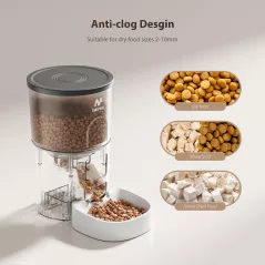 Distributeur Automatique de Nourriture IMIPAW 3L, Portion Programmable, Double Alimentation, pour Chats et Petits Chiens