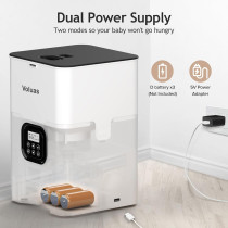 VOLUAS Automatic Cat Feeder with 4 Meals, Voice Recorder & Portion Control