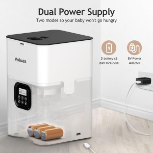 VOLUAS Automatic Cat Feeder with 4 Meals, Voice Recorder & Portion Control