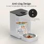 Distributeur Automatique VOLUAS pour Chats et Chiens - Programmable 4 Repas Quotidiens avec Enregistreur Vocal