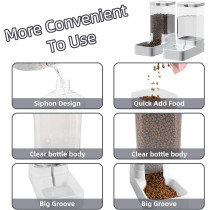 Distributeur Automatique d'Eau et Nourriture 3.8L pour Animaux