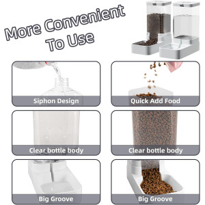 Distributeur Automatique d'Eau et Nourriture 3.8L pour Animaux