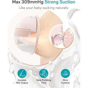 Paruu Tire-Lait Électrique Portable Hands Free 2 Pack Nude