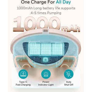 Paruu Tire-Lait Électrique Portable Hands Free 2 Pack Nude