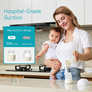 Paruu P10 Wearable Breast Pump - Strong Suction, Quiet, Portable 2-Pack