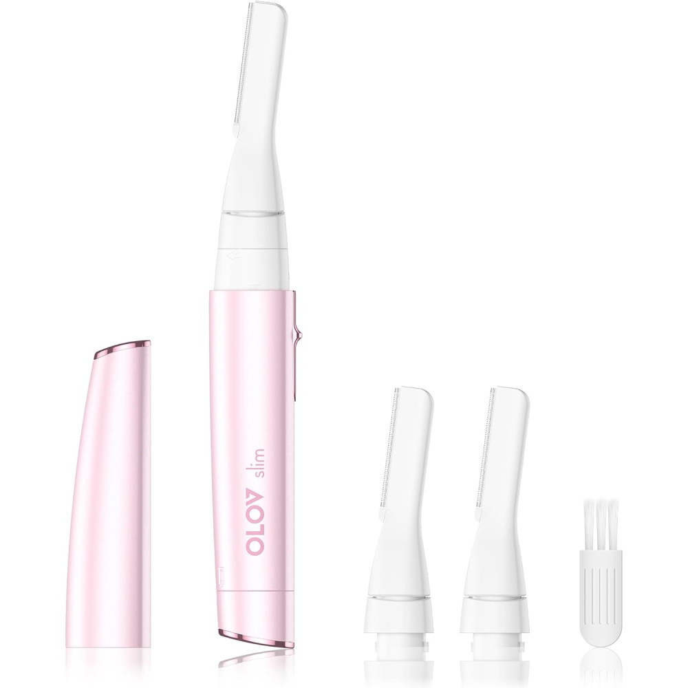 Painless Facial Hair Remover for Women | Electric Eyebrow Trimmer Pink