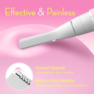 Painless Facial Hair Remover for Women | Electric Eyebrow Trimmer Pink