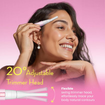 Épilateur Électrique Visage Femme Rose, Indolore & Pratique