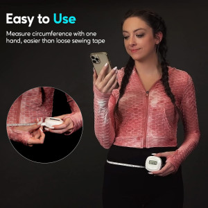 Arboleaf Bluetooth Digital Body Tape Measure 60in with App & Lock