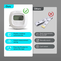 Arboleaf Bluetooth Digital Body Tape Measure 60in with App & Lock