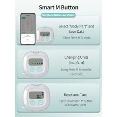Slimpal Mètre Ruban Intelligent Bluetooth pour Mesure Corps, IMC, Graisse, Fitness et Perte de Poids