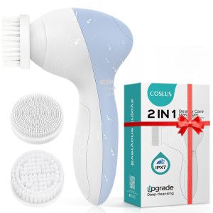 Brosse Nettoyante Visage COSLUS 2-en-1 Silicone Étanche