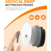 20 Pack Electrodes TENS Longue Durée Sans Latex, Compatibles EMS