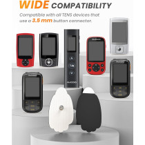 20-Pack TENS Unit Replacement Pads, Long-Lasting & Latex-Free Snap Electrodes