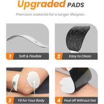 20 Pack Electrodes TENS Longue Durée Sans Latex, Compatibles EMS