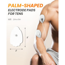 20 Pack Electrodes TENS Longue Durée Sans Latex, Compatibles EMS