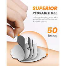 20-Pack TENS Unit Replacement Pads, Long-Lasting & Latex-Free Snap Electrodes