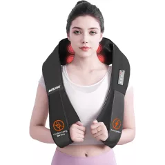 AMZPONY® Massageur Cou Sans Fil Chauffant - Soulage Douleurs