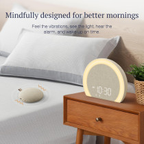 ANJANK Loud Alarm Clock with Wireless Bed Shaker & 9-Color Night Light