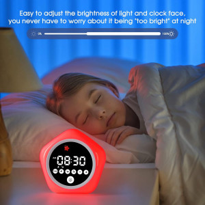 Kids Alarm Clock: Toddler Sleep Training with Green & Red Light