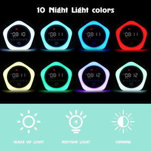 Kids Alarm Clock: Toddler Sleep Training with Green & Red Light