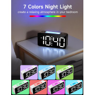 Cadmos Super Loud Alarm Clock with NightLight, USB Charger & Volume Control