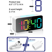 Cadmos Super Loud Alarm Clock with NightLight, USB Charger & Volume Control