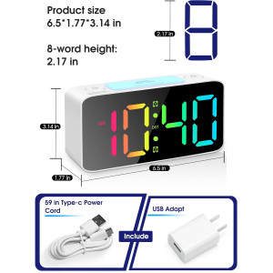 Cadmos Super Loud Alarm Clock with NightLight, USB Charger & Volume Control