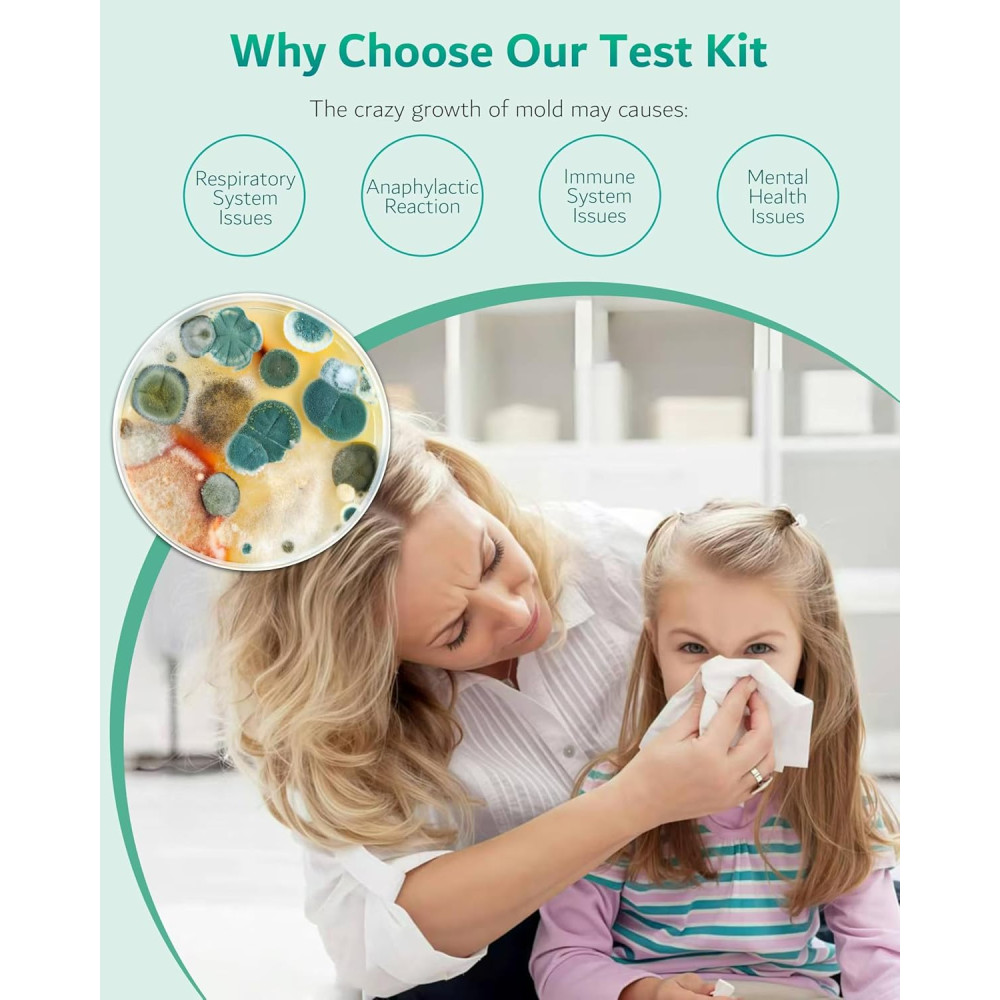 Mold Test Kit for Home – 8 Tests with Free Lab Analysis & Guide