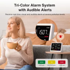 Moniteur Air 16-en-1 Indoor 7 Détecteur Qualité Air