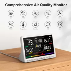 Moniteur Air 16-en-1 Indoor 7 Détecteur Qualité Air