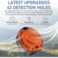 Détecteur CO Portable 3-en-1 pour Voyage & Camping