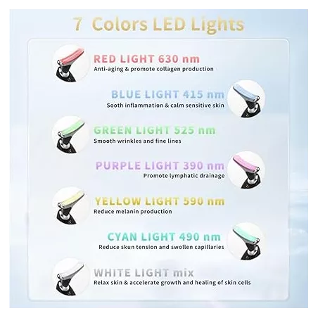 Appareil Beauté Visage Multifonction avec LED et Vibration