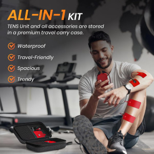Appareil TENS 3-en-1 Rechargeable, 24 Modes & 40 Niveaux