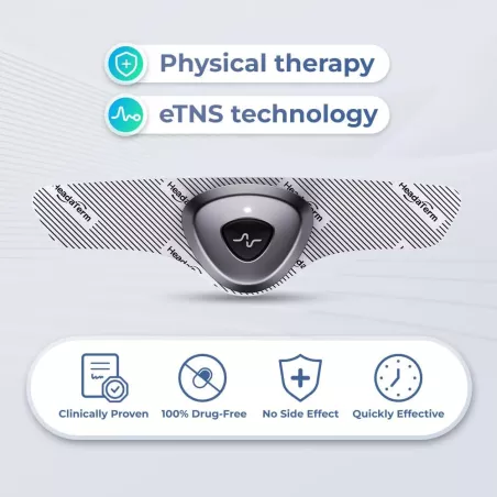 HeadaTerm-2 Casque Rechargeable e-TNS Traitement Migraine Sans Médicaments, Rapide, Efficace, 3 Électrodes
