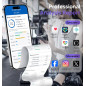 Balance connectée GE 8 électrodes Bluetooth, analyse complète du corps, 27 mesures, précision 400 lbs
