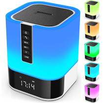 Night Light Bluetooth Speaker - 5-in-1 Touch Control Bedside Lamp Gift