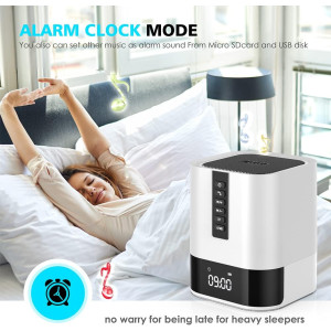 Night Light Bluetooth Speaker - 5-in-1 Touch Control Bedside Lamp Gift