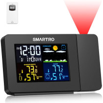 Réveil Projection SMARTRO SC91 avec Station Météo & Hygromètre