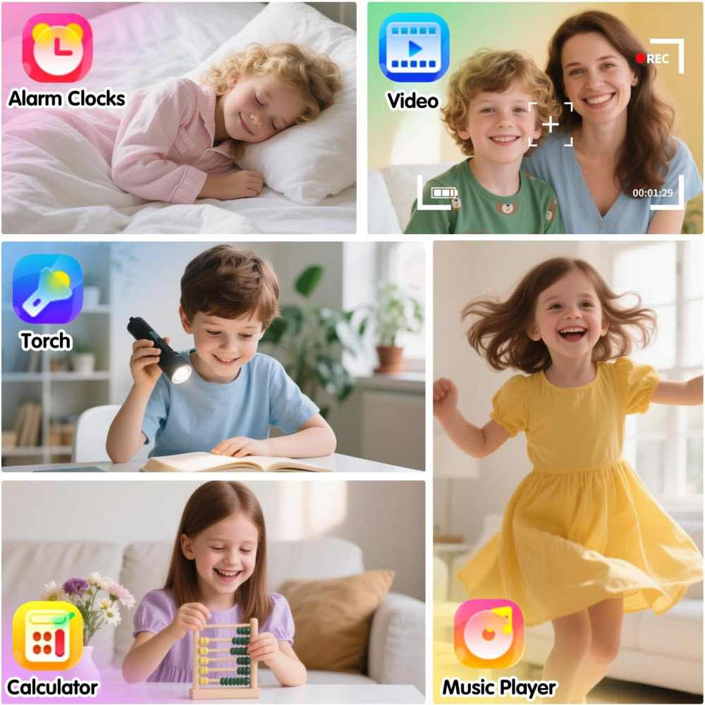Cosjoype Kids Smart Watch with Games, Camera & Music Player for Ages 4-12